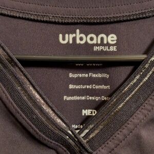 Urbane Impulse black jogger scrub set